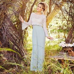 Mint high-waisted bell bottoms/wide leg pants
